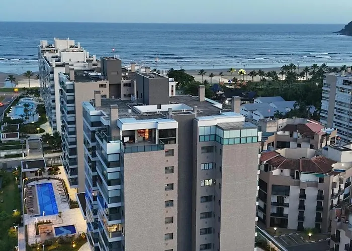 Tulum Bertioga - Belo Apartamento Com Vista Para O Mar